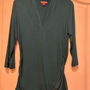 Vince Camuto Teal V-Neck Blouse